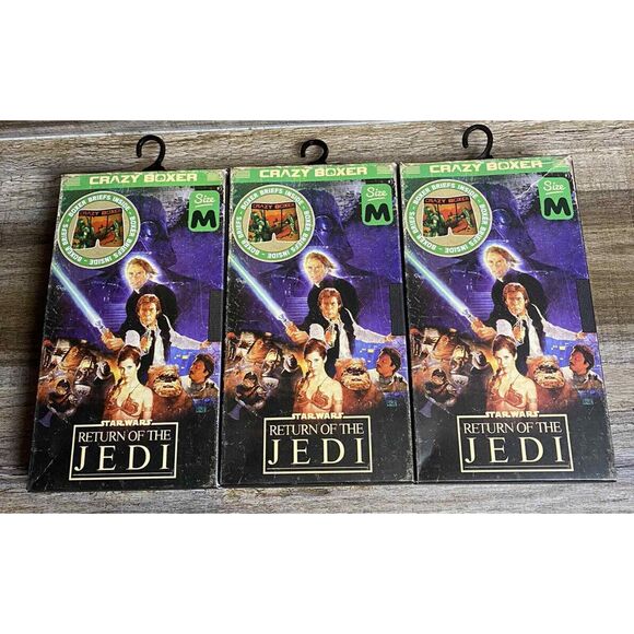 3 Pairs Crazy Boxer Star‎ Wars Return Of The Jedi Boxers Boba Fett Medium - Picture 1 of 5